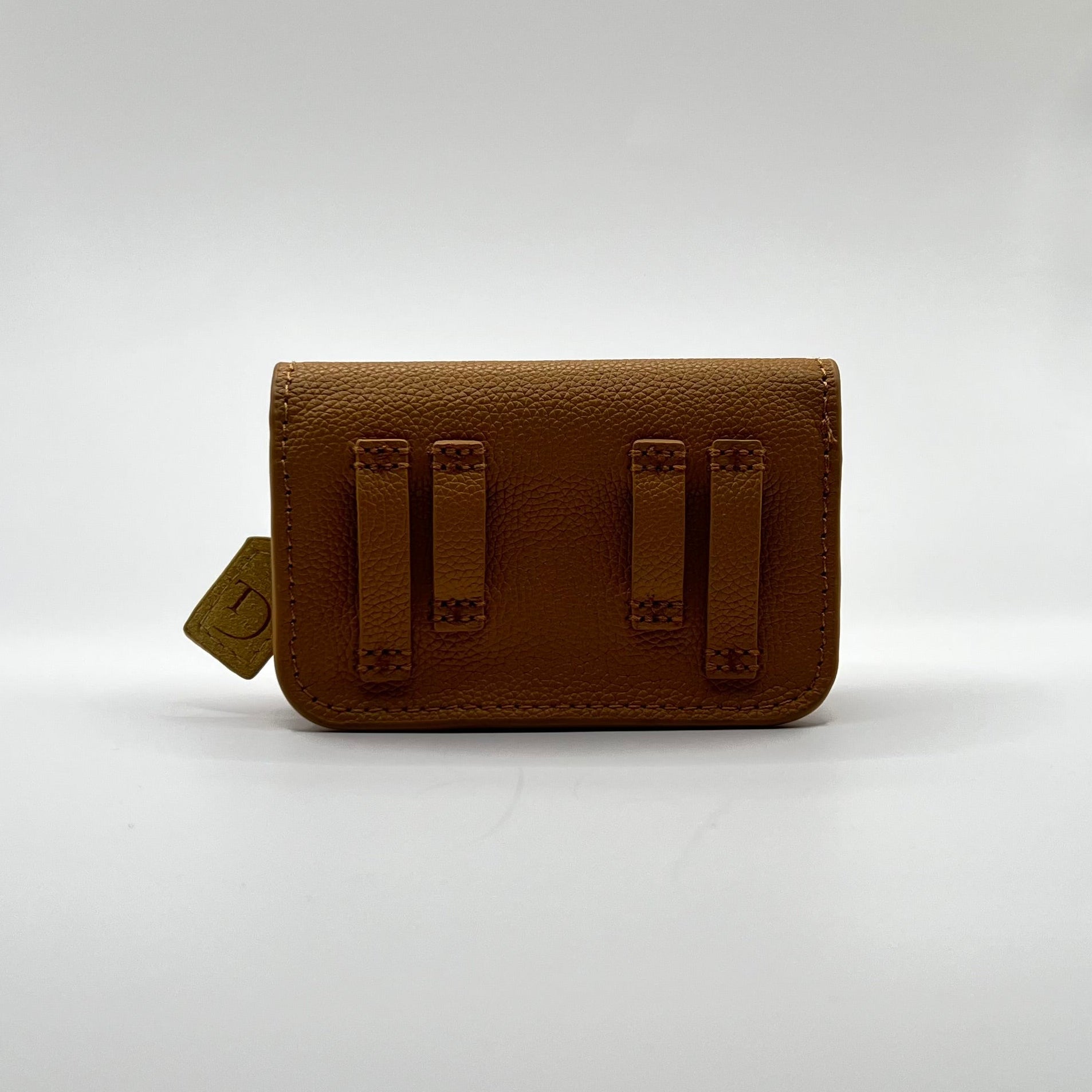 Light Caramel leren heuptasje voor Insulinepomp inclusief riem - Beige Suède Voering