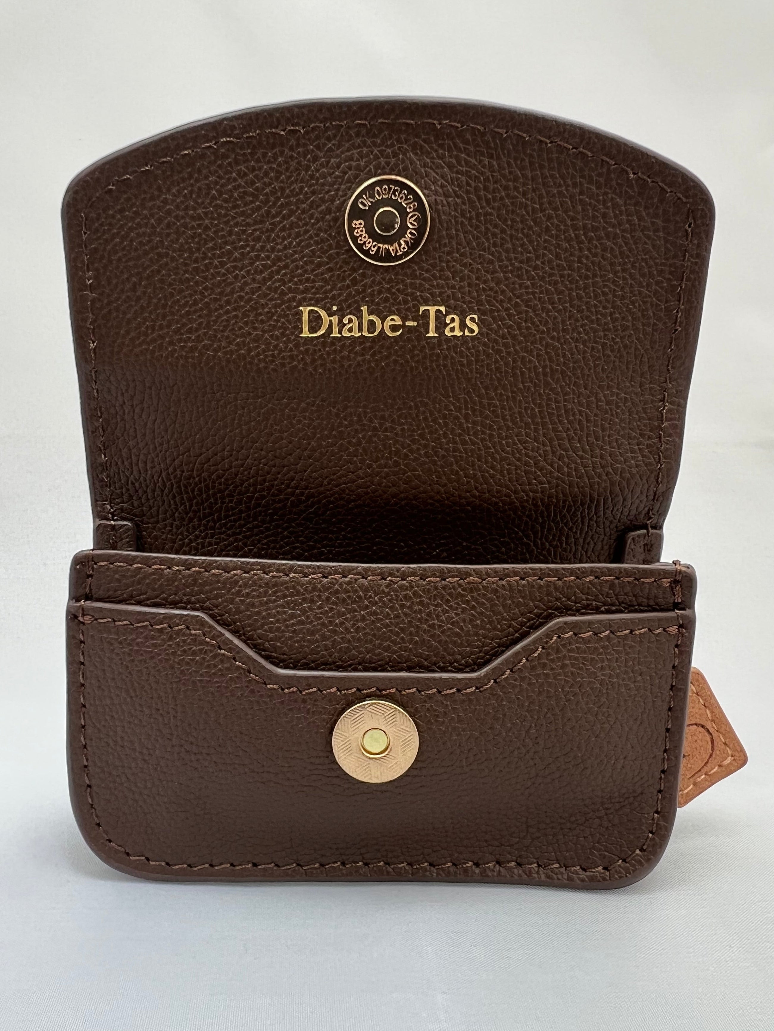 Dark Chocolate leren heuptasje voor insulinepomp - Lichtbruine Suède Voering