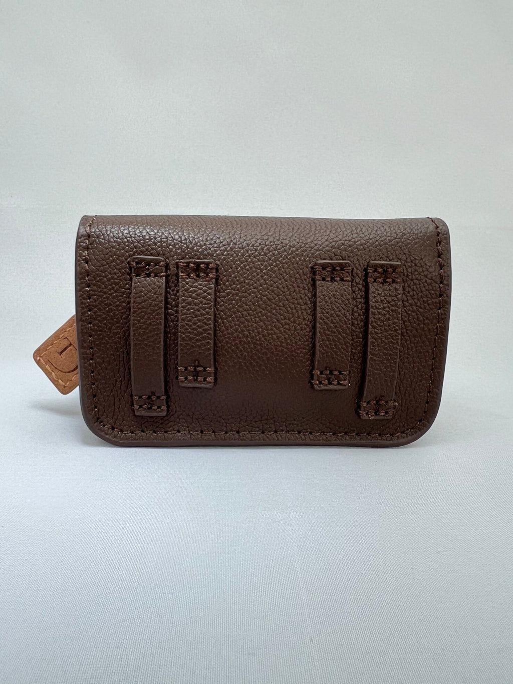 Dark Chocolate leren heuptasje voor insulinepomp - Lichtbruine Suède Voering