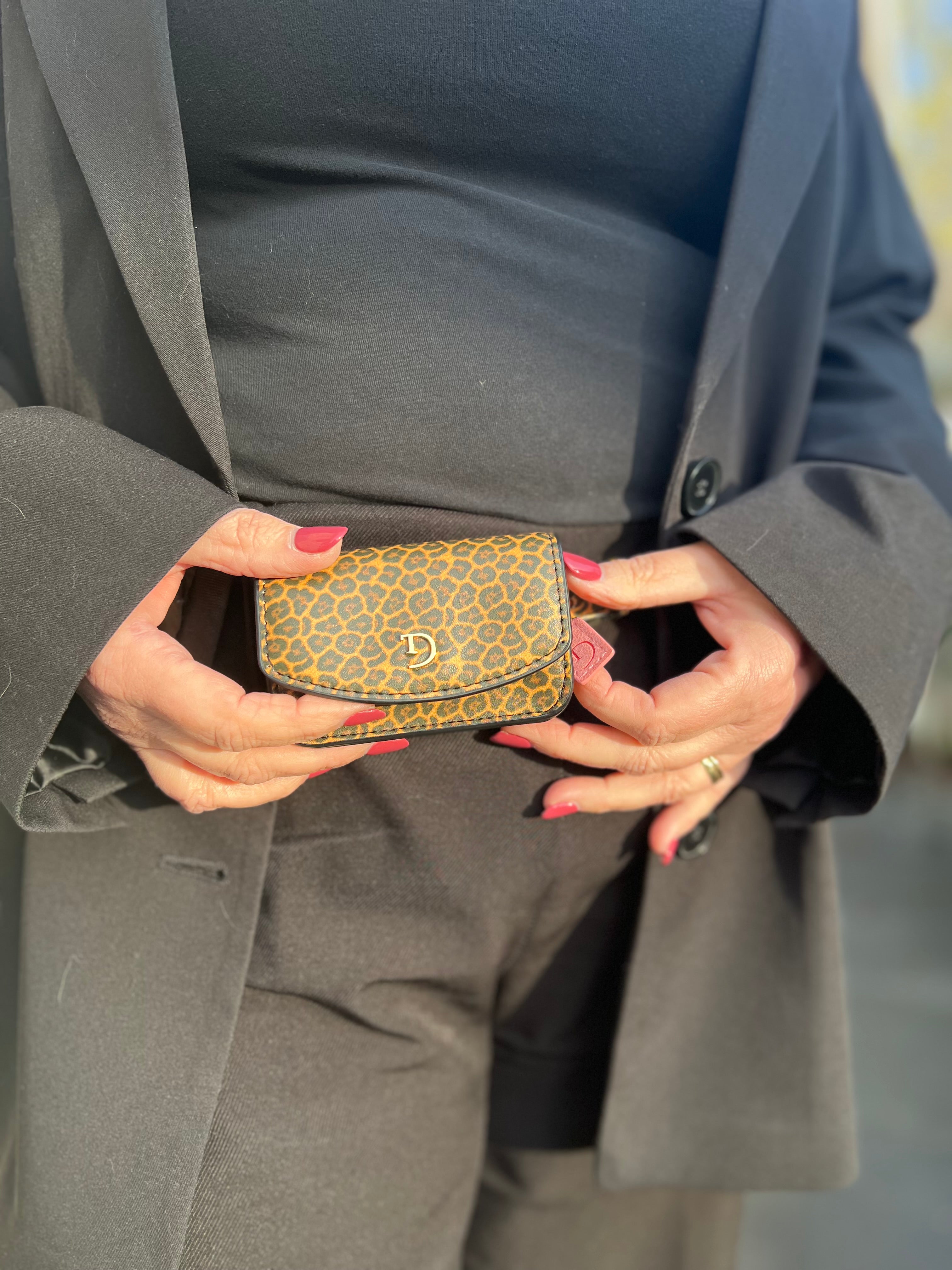 Leopardprint PU-Leren Insulinepomp Heuptasje – Comfortabel & Discreet voor Vrouwen